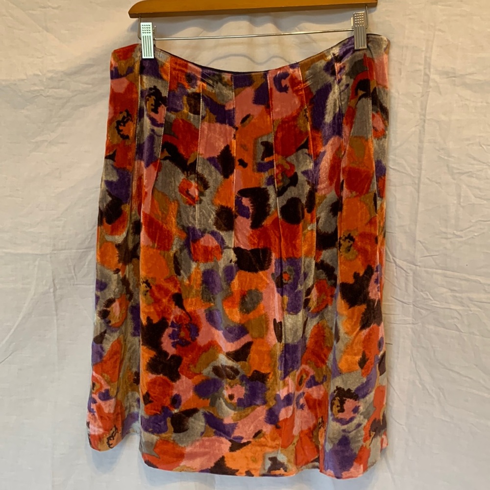 Velvet skirt in fall colors